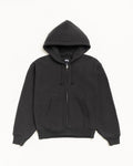 BASIC DIAMOND ZIP HOODIE - Black
