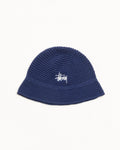 BASIC KNIT BUCKET HAT - Navy