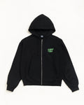 PEACE INCREASED ZIP HOODIE - Black